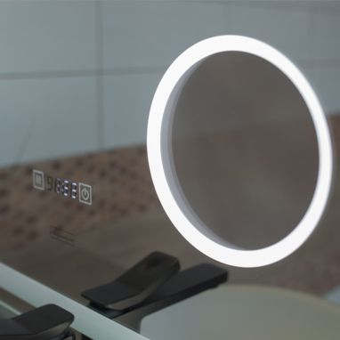 ASIGNATURA Зеркало с подогревом, LED подсветкой, косметическим зеркалом и часами Intense 65431800